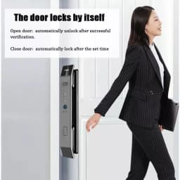 Tuya APP Smart Life APP Control Voice Intercom Smart Lock 3D Face Recognition Fingerprint Password Smart Door Lock With Camera