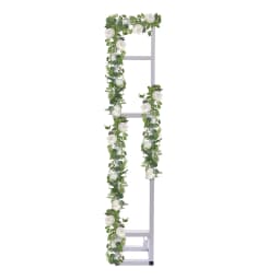 White Flower Arches,Wedding Arch Backdrop Stand, with Foldable Base, Square Balloon Arch Stand for Birthday Party Decor