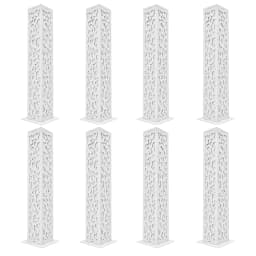 8Pcs Wedding Flower Columns 47 Inch Tall PVC Hollow Out Stand with LED Lights Cloud Pattern for Party Birthday Outdoor Decor