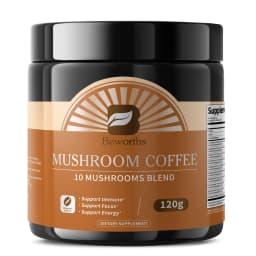 BWEORTHS 70/120/250G Mushroom Coffee Mixed Reishi&Lion's Mane Mushrooms Support Immunity&Focus Health Boost Memory NO-GMO