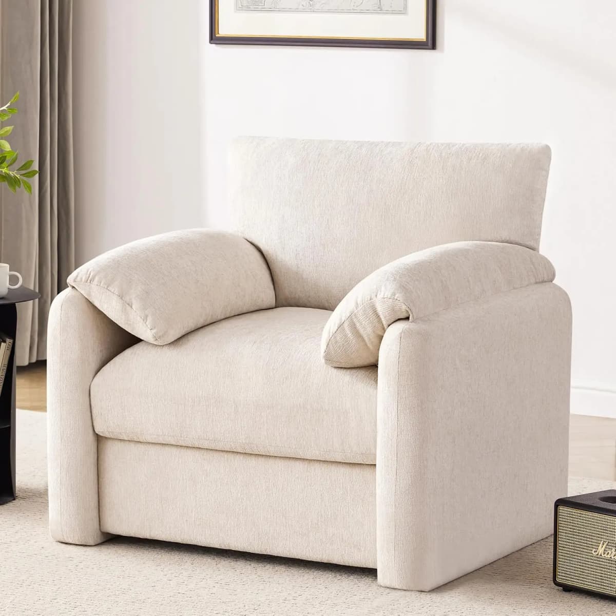 Chenille Oversized Armchair, 38.6" Wide Accent Chairs for Living Room & Bedroom Modern Lounge Chair, Customized