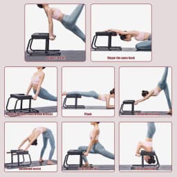 Home multifunctional inverted stool, double armrest yoga headrest bench, vertical yoga chair for balance training