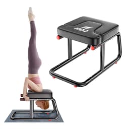 Home multifunctional inverted stool, double armrest yoga headrest bench, vertical yoga chair for balance training