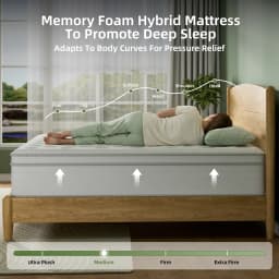 14 Inch Queen Size Hybrid Mattresses in a Box | Medium Firm and Individual Pocket Springs Motion Isolation