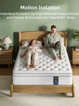 14 Inch Queen Size Hybrid Mattresses in a Box | Medium Firm and Individual Pocket Springs Motion Isolation
