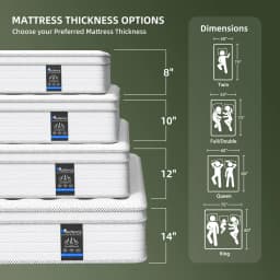 14 Inch Queen Size Hybrid Mattresses in a Box | Medium Firm and Individual Pocket Springs Motion Isolation