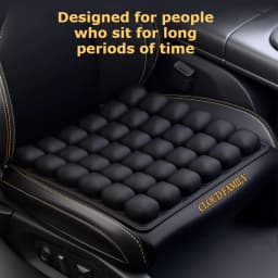 Adjustable Press-to-Inflate Seat Cushion | Pressure Relief for Office, Car & Airplane, Fabric Breathable & Anti-Slip,