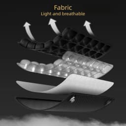 Adjustable Press-to-Inflate Seat Cushion | Pressure Relief for Office, Car & Airplane, Fabric Breathable & Anti-Slip,