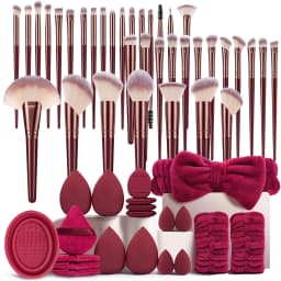56PCS Makeup Tools: 36PCS Makeup Brush Set + 4PCS Makeup Tools + 8PCS Makeup Sponges + 8PCS Powder Puffs