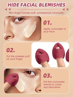 56PCS Makeup Tools: 36PCS Makeup Brush Set + 4PCS Makeup Tools + 8PCS Makeup Sponges + 8PCS Powder Puffs