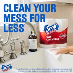 Choose-A-Sheet Paper Towels, 6 Double Rolls = 12 Regular Rolls (108 Sheets Per Roll), High Absorbency Household Essential