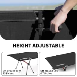 Naturehike Folding Camping Cot Height Adjustable Ultralight Backpacking Cot Portable Outdoor Travel Camping Bed Tent Bed