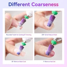 Makartt 5-in-1 Nail Drill Bits - 3/32" Shank Tungsten Carbide Tapered Bit for Fast Removal of Acrylic Nails, Hard Gel & Cuticles