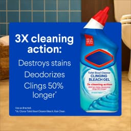 Toilet Bowl Cleaner Clinging Bleach Gel, Ocean Mist, 24 fl oz, 2 Pack