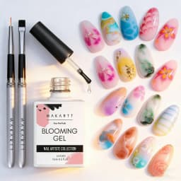 Makartt Blooming Gel Polish Clear UV LED Soak Off Nail Gel With Brush For Marble Watercolor Nail Art Painting DIY Manicure Gift