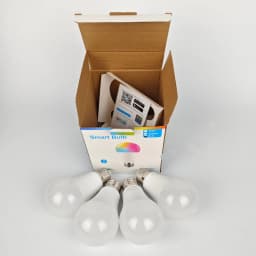 4pcs, Smart Bulbs, RGBCW LED Bulbs, Color Changing Dimmable Bulbs with App Control & Music Sync for Home Lighting.