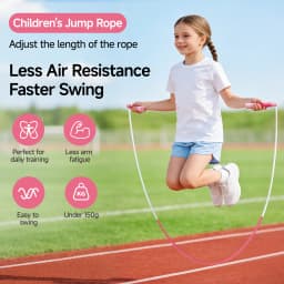 YUEDONG Speed Jump Rope for Kids & Students, Tangle-Free High Speed Skipping Rope with Dual Ball Bearings, Adjustable 2.4m/2.8m