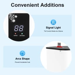 Instant Hot Water Heater 1500W, 8L Electric Mini Tank Water Heater 1500W with Temp Control 32-149°F for Kitchen Bathroom RV