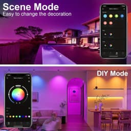 100FT RGB LED Strips Light, with 44-key Remote Control and App Control, Color-hanging LED Strips Set, RGB Music Synchronous Lighting, Suitable for Rooms, Home Decoration