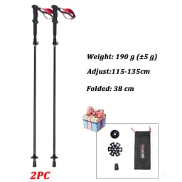 Super Light Telescopic Trekking Poles Portable Nordic Walking Sticks for Outdoor Camping Hiking Easy to Fold Alpenstock