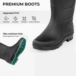 Night Cat Waterproof Fishing Waders: Hunting Chest Waders with Bootfoot and Belt For Man Woman Fishing Washing Farming Working Breathable, Lightweight, Black Sizes 6.5–13
