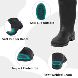 Night Cat Waterproof Fishing Waders: Hunting Chest Waders with Bootfoot and Belt For Man Woman Fishing Washing Farming Working Breathable, Lightweight, Black Sizes 6.5–13
