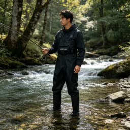 Night Cat Waterproof Fishing Waders: Hunting Chest Waders with Bootfoot and Belt For Man Woman Fishing Washing Farming Working Breathable, Lightweight, Black Sizes 6.5–13