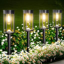 4/6 PCS Solar Pathway Light Outdoor Auto On/Off at Dusk Outdoor Waterproof Solar Lamp Garden Yard Patio Walkway Driveway Camping Decor Landscape Lighting Utomatic Pathway Lighting
