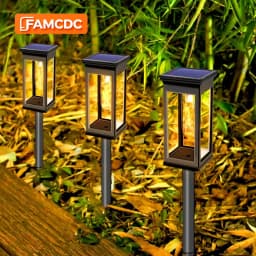 4/6 PCS Solar Pathway Light Outdoor Auto On/Off at Dusk Outdoor Waterproof Solar Lamp Garden Yard Patio Walkway Driveway Camping Decor Landscape Lighting Utomatic Pathway Lighting