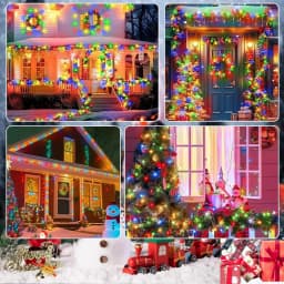 4Pcs/Pack 400 LED Solar Fairy Lights, Copper Wire String Lights with Solar Powered, 8 Lighting Modes, Outdoor/Indoor Lights for Garden, Patio, Wedding, Party & Holiday Decoration(Totaling 157.48 Feet ,Warm/Cool White/Muliticolor for Choose)