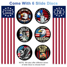 19-in-1 Galaxy Projector Starry Sky Night Light, 360° Rotate Planetarium Lamp with Independence Day Film Discs, LED Star Projector for Bedroom Home Decor, July 4th Patriotic Party Light, Kids Adults Gift, Timed & Adjustable Brightness