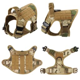 Tactical Dog Harness Leash Set for Large Dogs Military Harnesses for Training Walking Hunting Pet Vest Handle No Pull Malinois