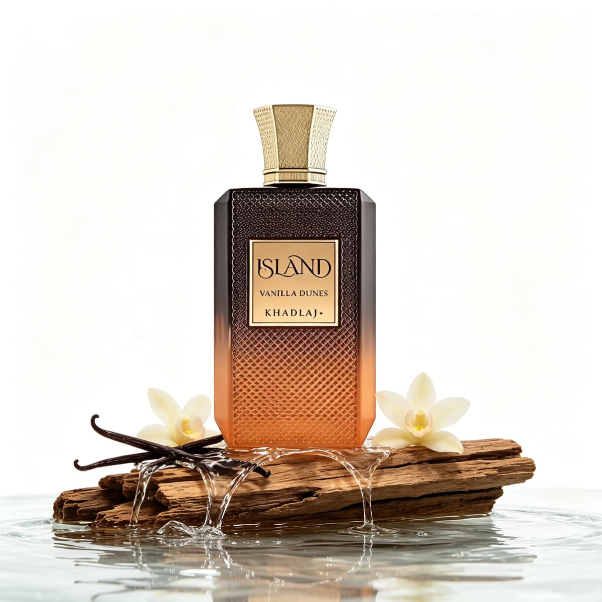 Khadlaj Island Vanilla Dunes Unisex Extrait De Parfum 3.4oz - Long-Lasting Sweet Vanilla Scent Ideal Holiday Gift