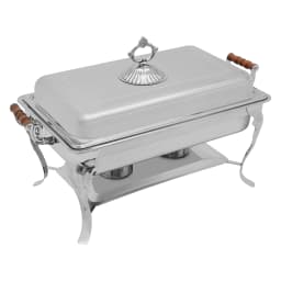 Stainless Steel Chafing Dish, Alcohol Burner Furnace with Adjustable Flame, 2.38 Gallon European Single Burner Food Warmer