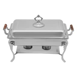 Stainless Steel Chafing Dish, Alcohol Burner Furnace with Adjustable Flame, 2.38 Gallon European Single Burner Food Warmer