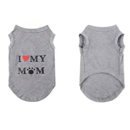 1pcs Lovely pet print vest new cat and dog T-shirt summer breathable clothes