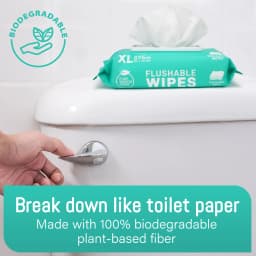 6 Packs x 48 Ct, 288 Wipes Flushable Wet Wipes For Home Outdoor Use, Thickened Butt Wipes,