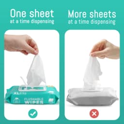 6 Packs x 48 Ct, 288 Wipes Flushable Wet Wipes For Home Outdoor Use, Thickened Butt Wipes,