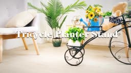 3 Tier Bicycle Shaped Iron Plant Stand Metal Flower Pot Holder Display Rack for Indoor Outdoor Garden Patio Balcony Porch