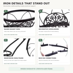 3 Tier Bicycle Shaped Iron Plant Stand Metal Flower Pot Holder Display Rack for Indoor Outdoor Garden Patio Balcony Porch