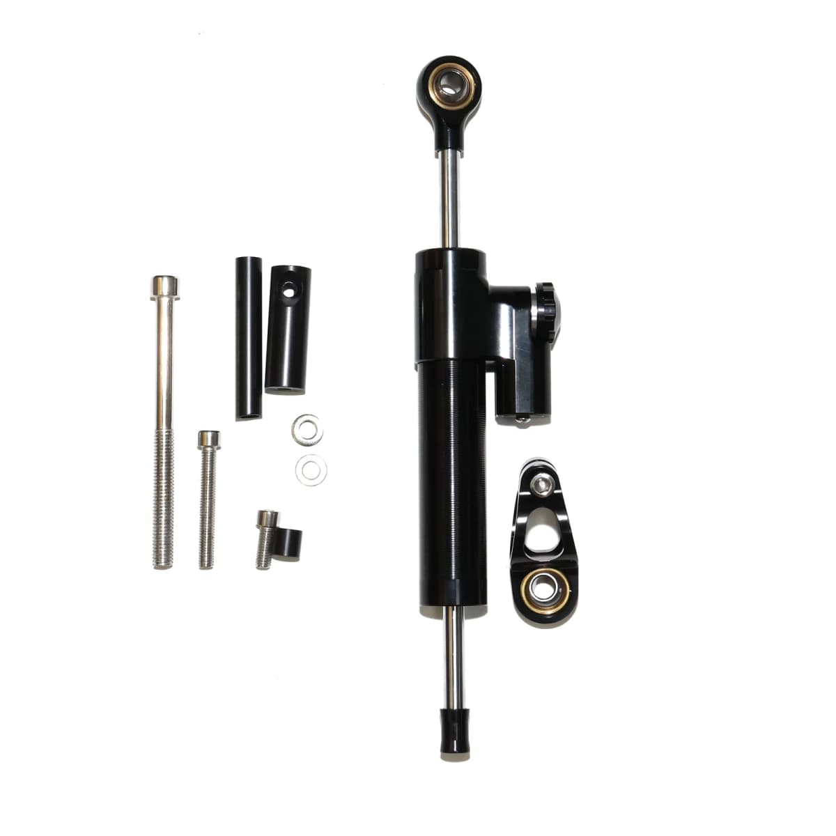 GT08 Electric Scooter Steering Damper Bracket Support Kit, Carbon Fiber Stabilizer Steering Damper Adjustable