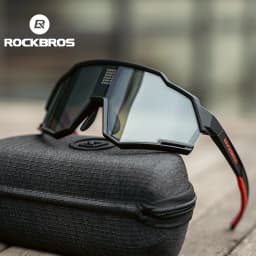 ROCKBROS Polarized Cycling Glasses Electronic Color Change Glasses Sunglasses UV400 Safety Bike Bicycle Eyewear Sports Goggles