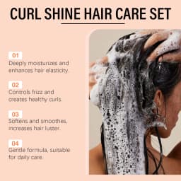 Hoegoa Coconut Hair Shampoo Conditioner Set Deep Cleaning Frizz Removal Moisturizing Smoothing Oil Control Hair Cleaning Set