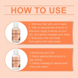 Hoegoa Coconut Hair Shampoo Conditioner Set Deep Cleaning Frizz Removal Moisturizing Smoothing Oil Control Hair Cleaning Set