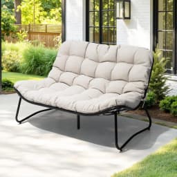 Outdoor Loveseat, 2-Seat Sofa with Soft Cushion, All-Weather Outdoor Couch Patio Furniture for Balcony,Customized