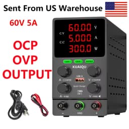 KUAIQU OCP OVP OUTPUT DC Power Supply 12V 24V 30V 10A Laboratory Adjustable Power Supply LED Lighting Sent from US Warehouse
