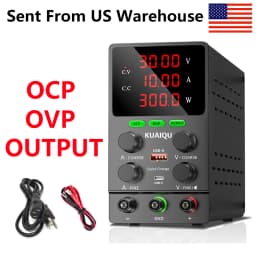 KUAIQU OCP OVP OUTPUT DC Power Supply 12V 24V 30V 10A Laboratory Adjustable Power Supply LED Lighting Sent from US Warehouse