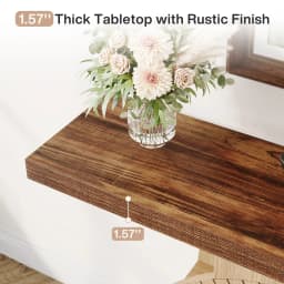 Tribesigns Console Table with Storage, Entryway Sofa Table with Shelves and Circle Base for Living Room Hallway