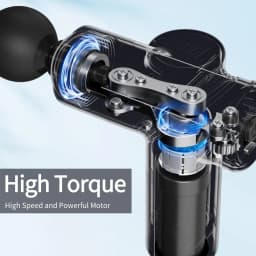 LEERCON Mini Muscle Massage Gun Deep Tissue, Silent Brushless Motor and Portable Massage Gun with 4 Interchangeable Heads for Deep Muscle Relief and Relaxation, Dropshipping Relax Gift for Women Men