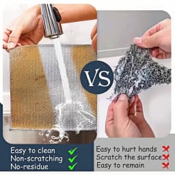 1-50PCS Magic Dishcloth Silver Wire Cleaning Kitchen Cloth Thickened Microfiber Wash Towel Built-in Sponge Steel Wire Ball Rag